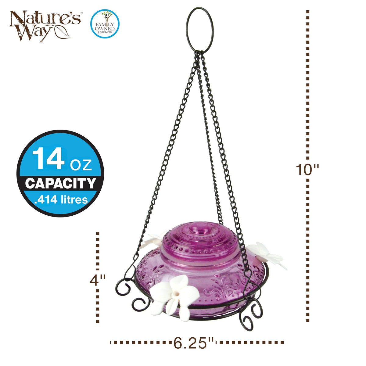 Nature's Way ANTHF1 dual-use basket for hanging or surface placement in your yard.