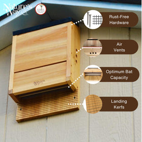 Nature's Way Bird Products CWH6 nylon hanging mesh closeup emphasizes rust-free safety for bat roosting.