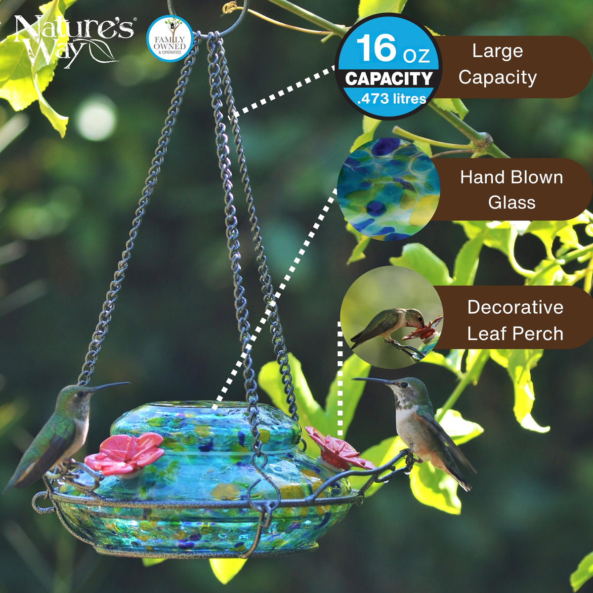Nature's Way GHF7 die-cast aluminum ports resist rust for durable outdoor use.