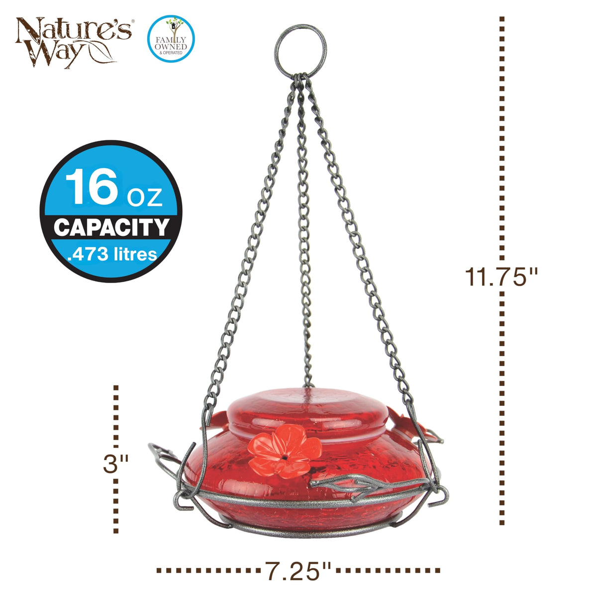Nature's Way MHF4 domed lid enables easy filling and quick cleaning