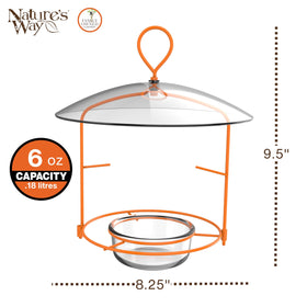 Removable glass cup for easy refilling on Nature's Way OFM1 feeder.
