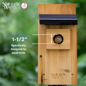 Nature's Way Wild Wings WWCH3 inside grooves help fledglings climb and observe surroundings.