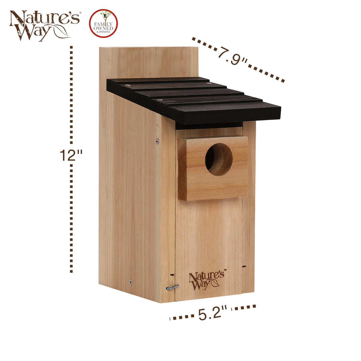 Nature's Way Wild Wings WWCH3 predator guard at entrance protects nestlings from threats.