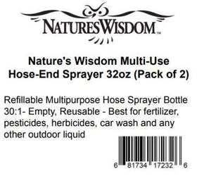 Natures Wisdom three-mode spray: off, water only, or water with product