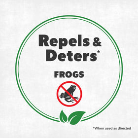 NatureStop Frog Repellent Spray being applied at doorway to reduce frog activity