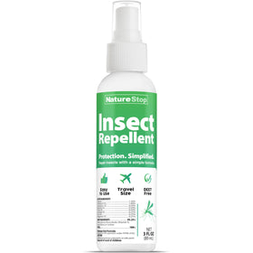 NatureStop insect repellent spray bottle ready for versatile outdoor protection