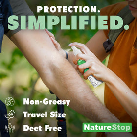NatureStop product display highlighting USA‑made quality and packing