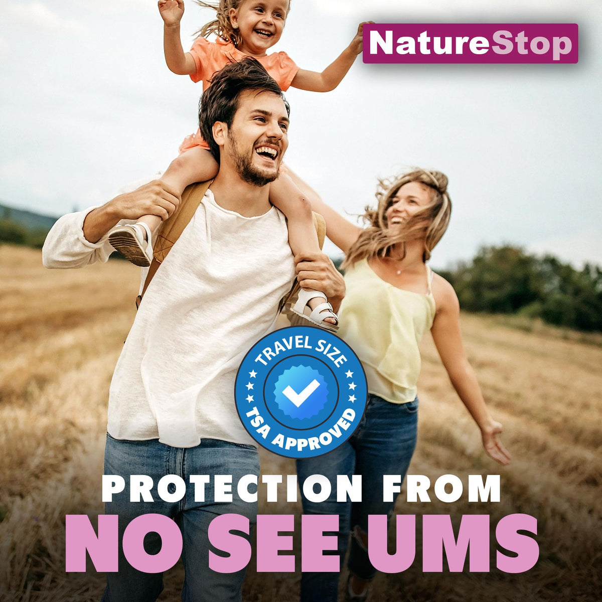NatureStop No-See-Ums Repellent Spray packaging shown for travel-ready outdoor protection