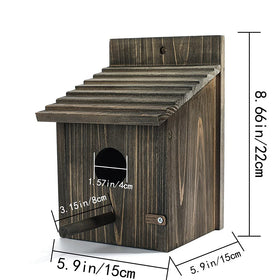 Natureylwl Bird House perch detail highlights feeding placement