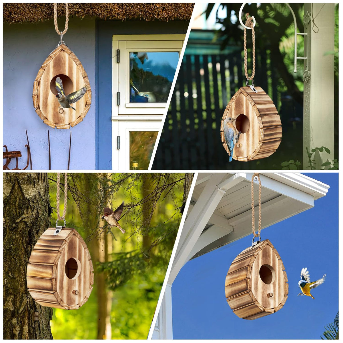 Natureylwl garden patio yard nesting box enhances wildlife watching.