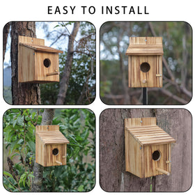 NATUREYLWL perch-pole supports feeding and guarding of chicks.
