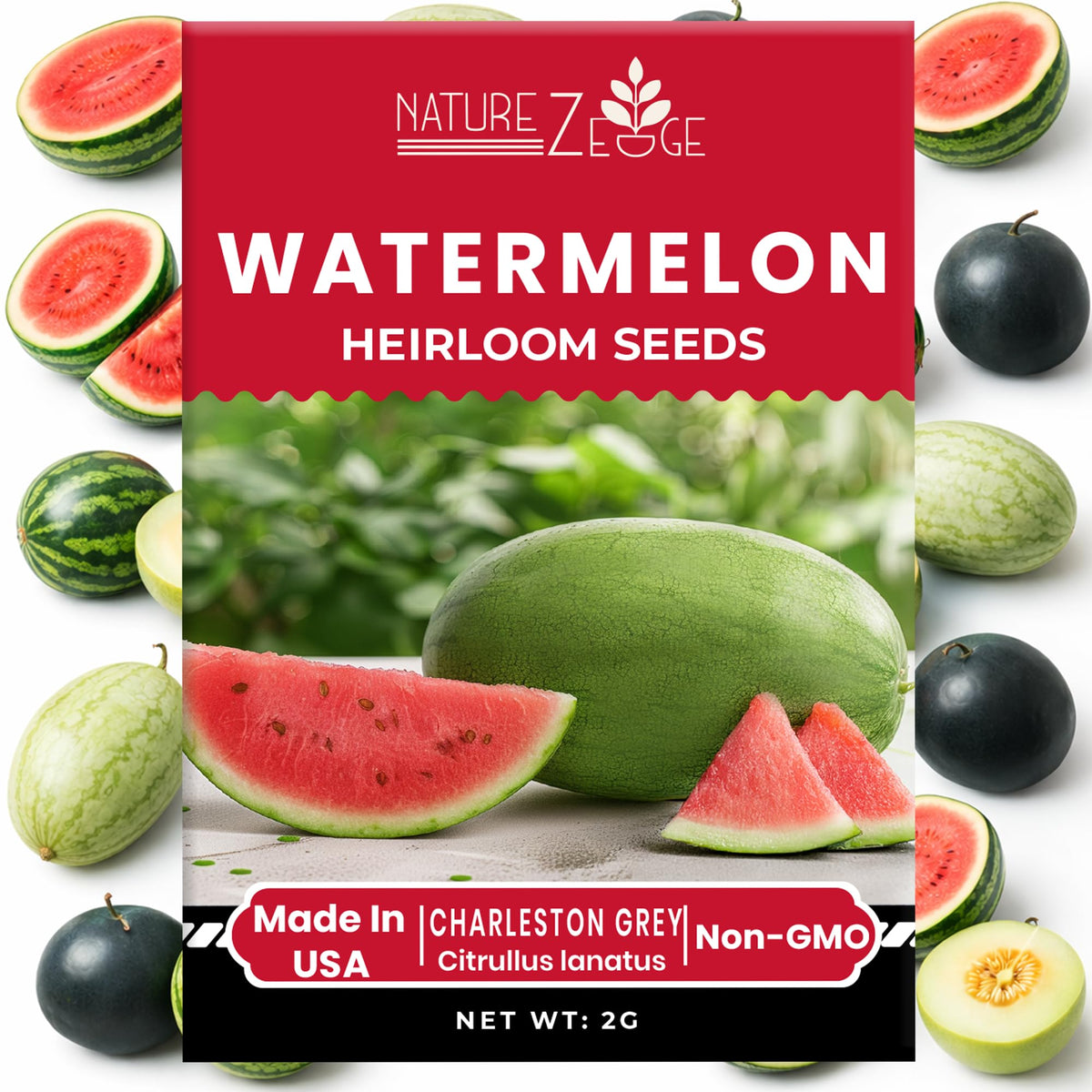 NatureZ Edge Black Diamond watermelon seeds for a large, juicy harvest.