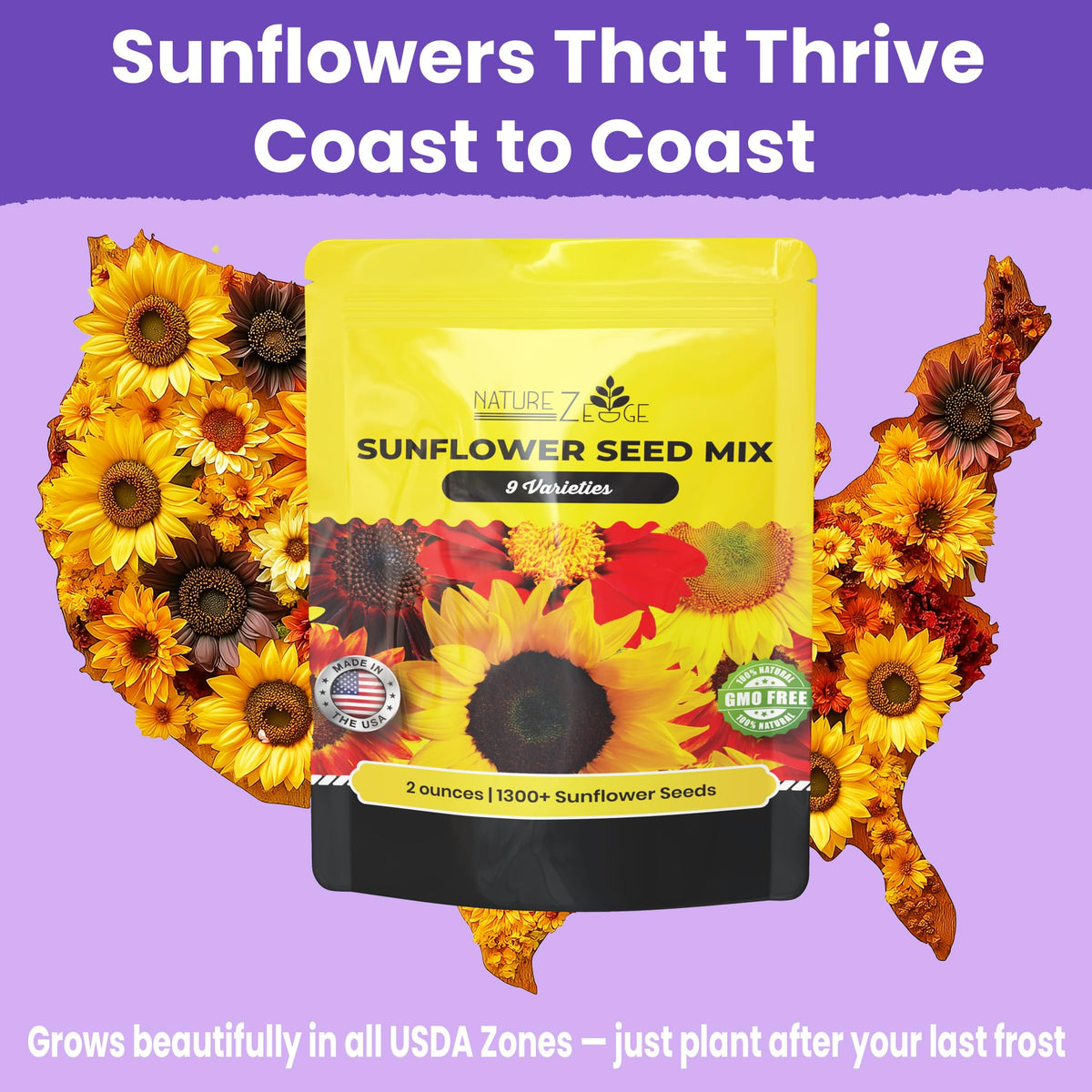NatureZ Edge Giant seeds yield dramatic heights for bold garden statements.