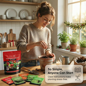 NatureZ Edge home garden kit illustrating a practical non-GMO seed collection