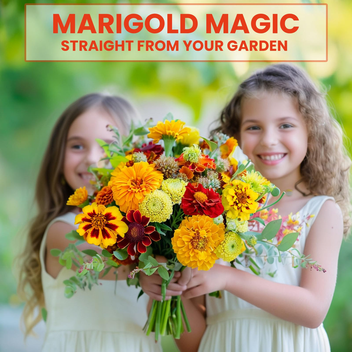 NatureZ Edge Marigold Seeds Mix borders bursting with bright color