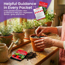 NatureZ Edge non-GMO open-pollinated seeds ready for beginner-friendly sowing