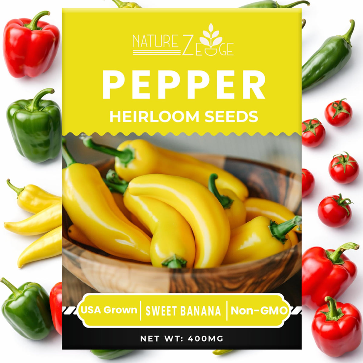 NatureZ Edge Pepperoncini seeds for tangy, mild harvests—great for pickles