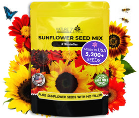 NatureZ Edge 5200+ sunflower seeds bulk pack ready for direct outdoor sowing and abundant blooms.