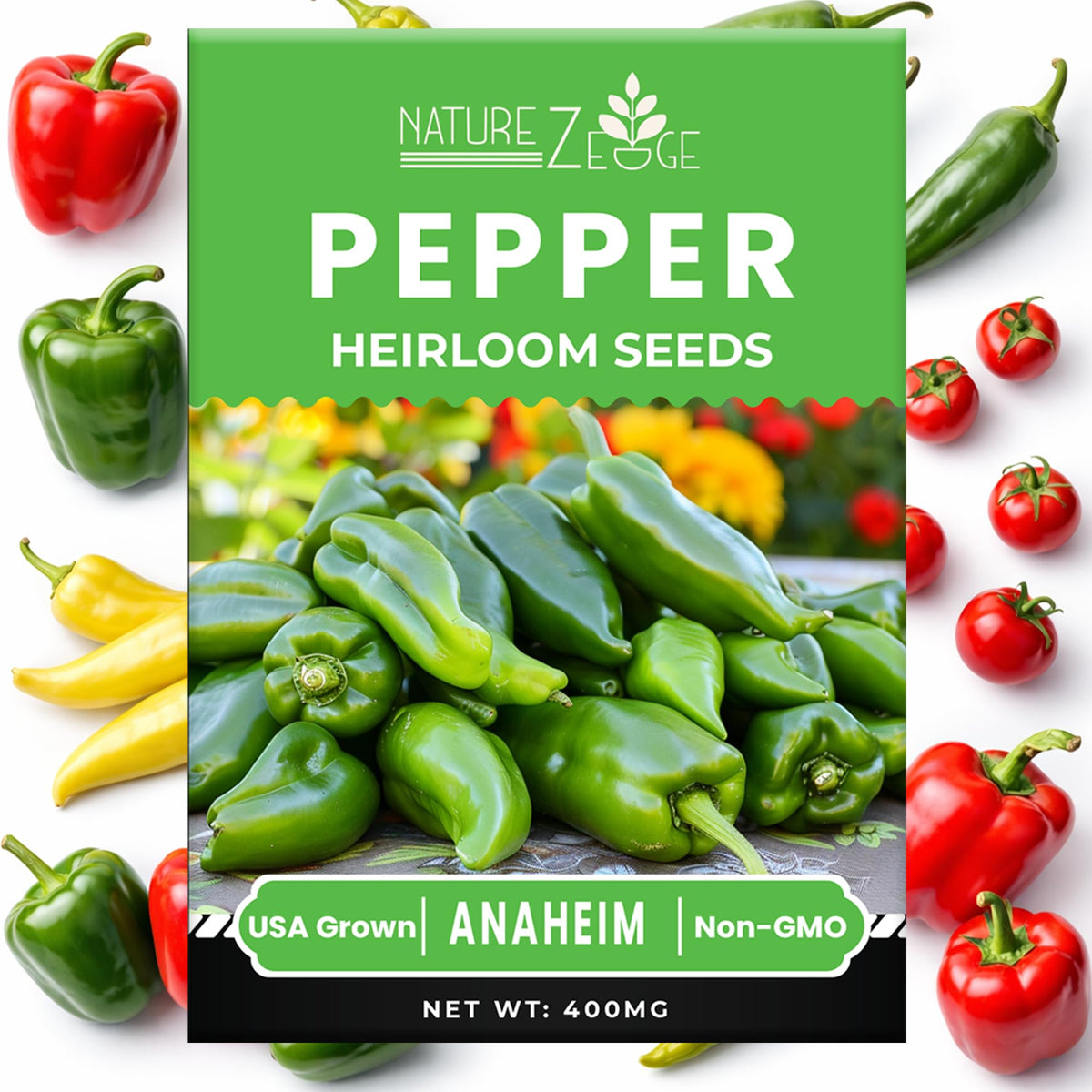 NatureZ Edge Sweet Red Cherry pepper seeds for colorful, sweet peppers—salads