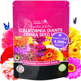 NatureZ Edge zinnia seeds bulk 2oz for vibrant garden color.