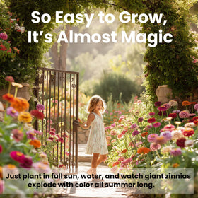 NatureZ Edge zinnia seeds high germination rate ensures thriving seedlings
