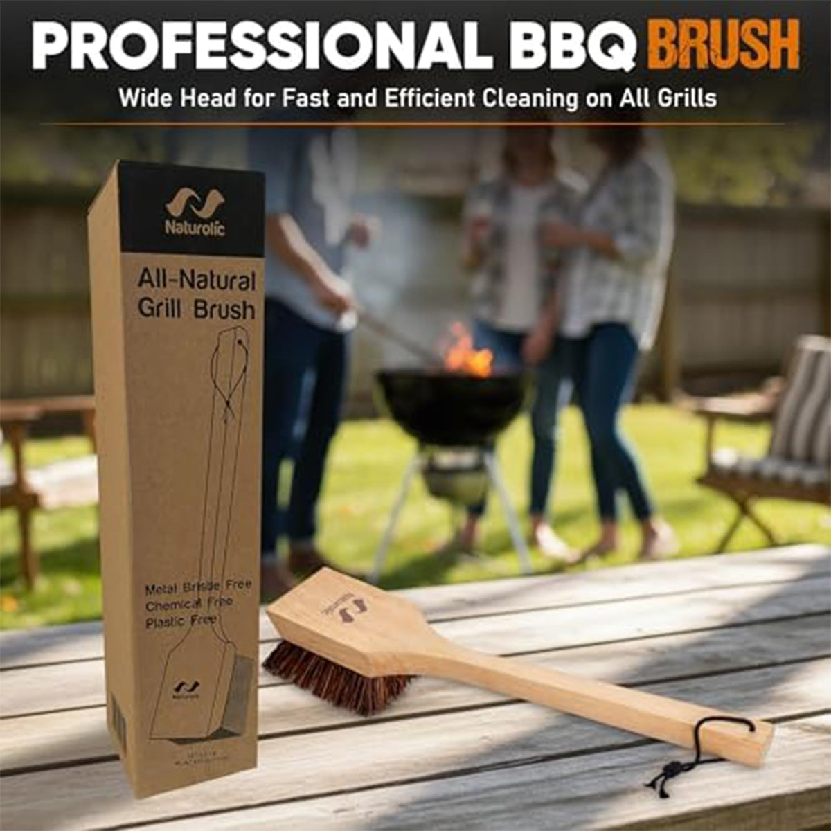 Naturolic bristle-free brush makes a thoughtful gift for grill lovers