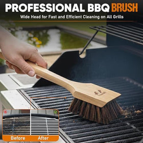 Naturolic outdoor grill cleaner works on gas charcoal and flat tops
