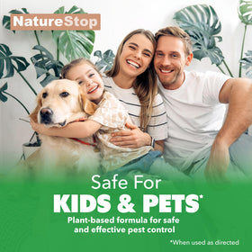 NatureStop Mealy Bug Killer application steps shows easy indoor or outdoor use.