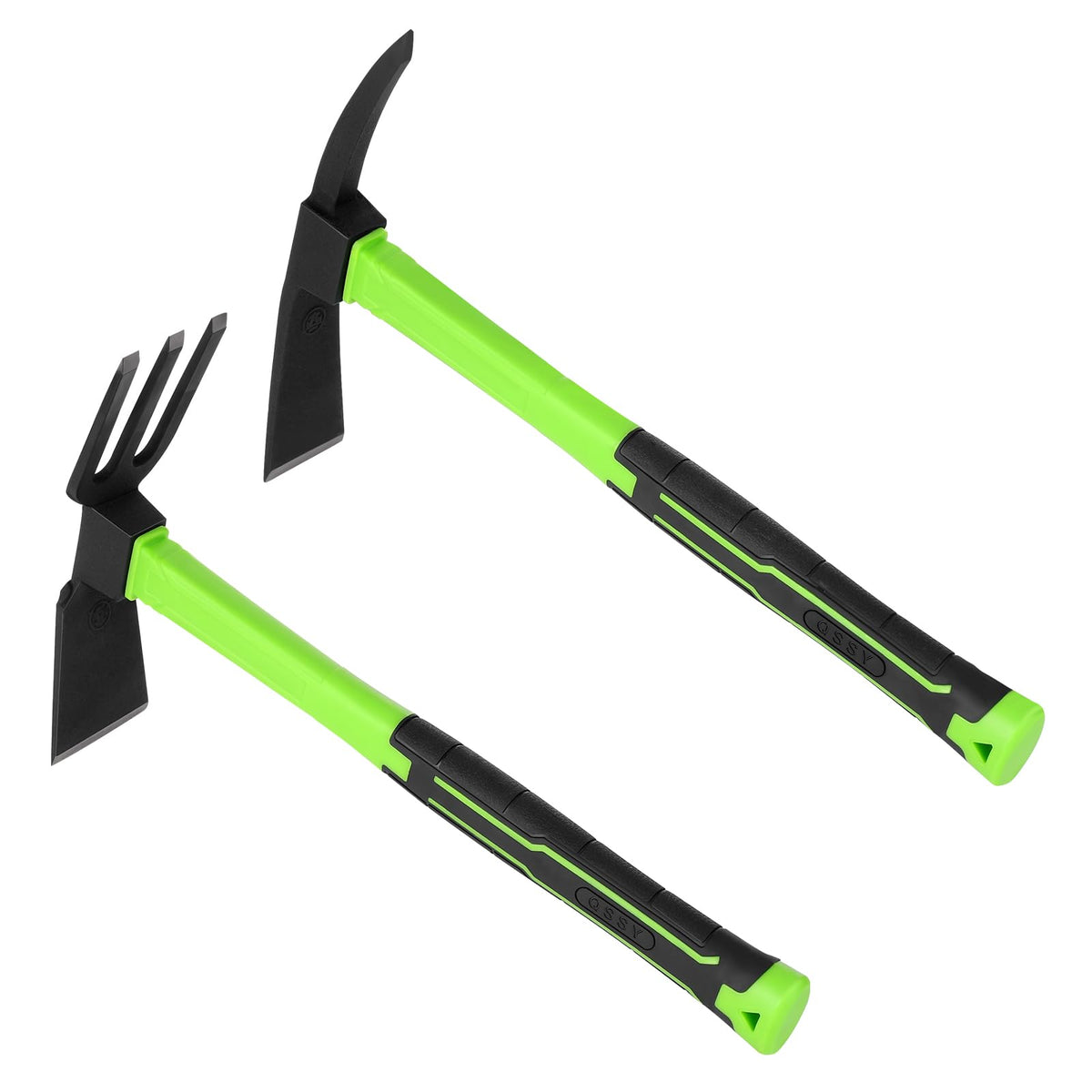 NAUKII two-piece garden hoes with ergonomic handles for comfortable grip during weeding.