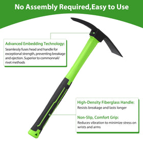 NAUKII ergonomic non slip handle enhances comfort during extended gardening sessions.
