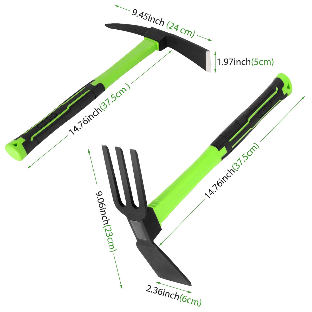 NAUKII carbon steel hoe blades for durable garden work.