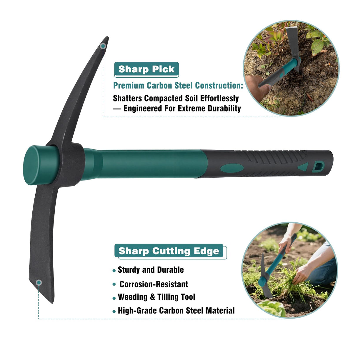 NAUKII non-slip ergonomic handle provides comfortable grip.