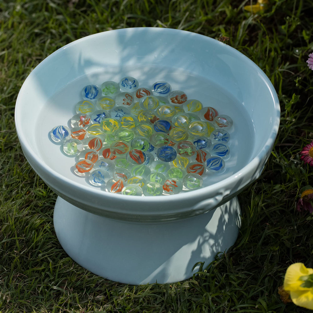 Navaris bee watering station with glass marbles supports insect hydration
