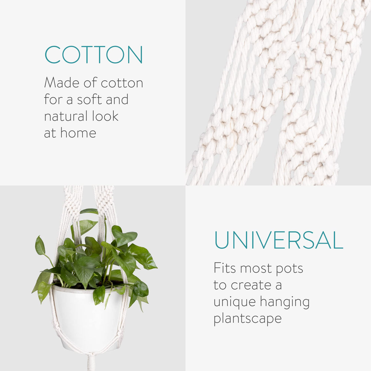 Navaris boho cotton macrame style adds texture and warmth to spaces.