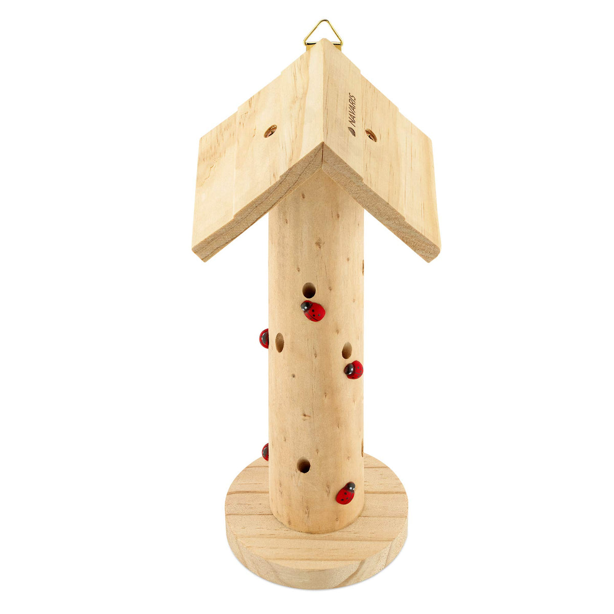 Navaris wooden shelter doubles as a charming garden decor piece.