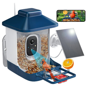 NAVFS Bird Feeder with Camera front view for live viewing in your yard