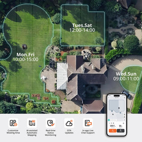 140° camera detects 150+ obstacle types for safe navigation
