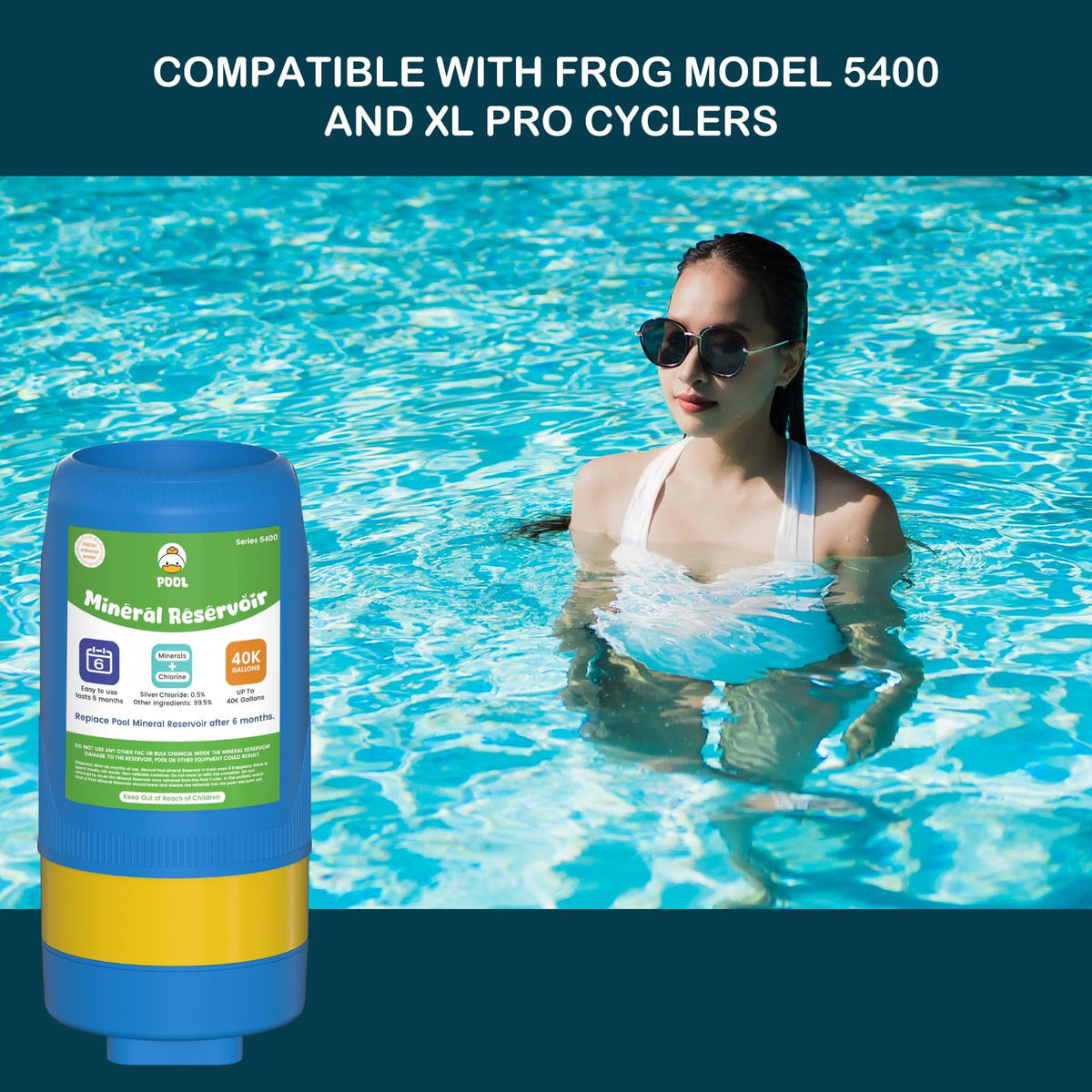 Nayoku mineral reservoir cartridge designed for up to 40K gallons.
