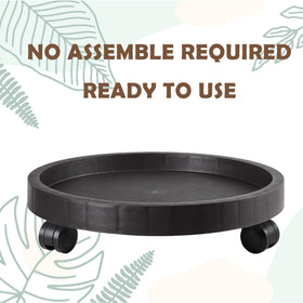 NAZKAEN caddy with heavy-duty wheels supports large pots with smooth, floor-friendly rotation