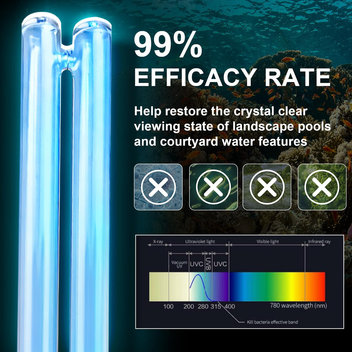 Nbbiww UV bulb easy installation on G23 dual-pin base
