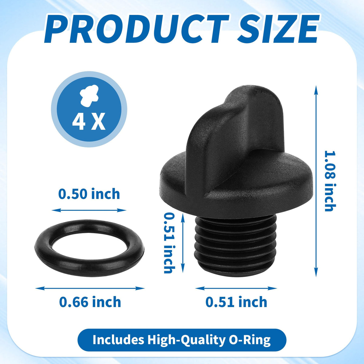 NBPLUS R0446000 O-ring seal shown with drain plug for durable sealing.
