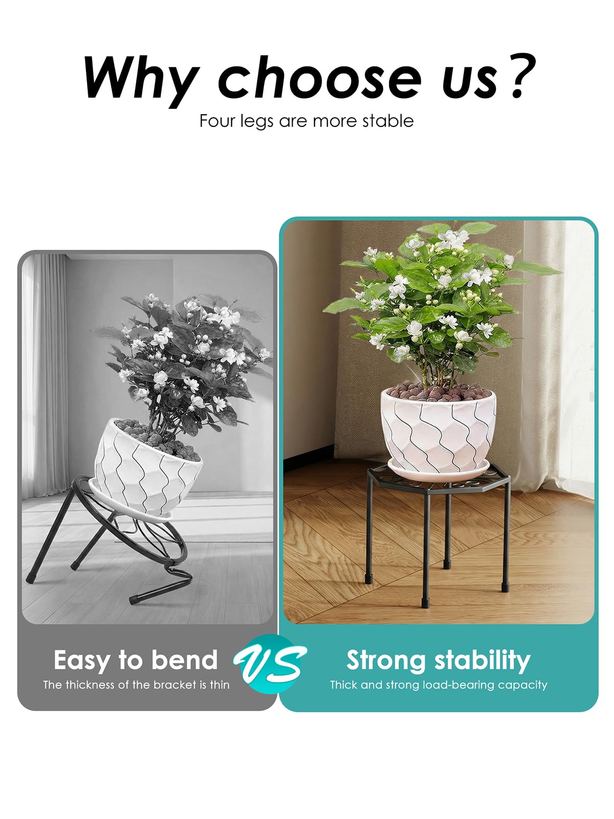 NBPUJ heavy-duty stands support multiple pots outdoors