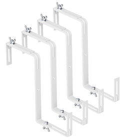 NBPUJ adjustable planter brackets top view showing sizing flexibility for planters