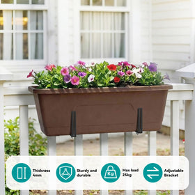 NBPUJ flower box brackets designed for fence railings provide reliable support
