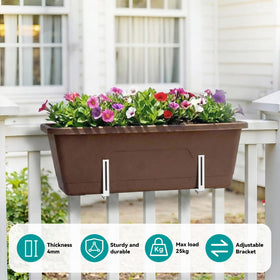 NBPUJ brackets on fence rail showing universal outdoor compatibility