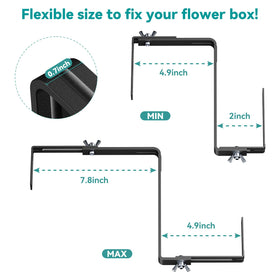 NBPUJ universal outdoor hanging brackets enable easy balcony or fence mounting