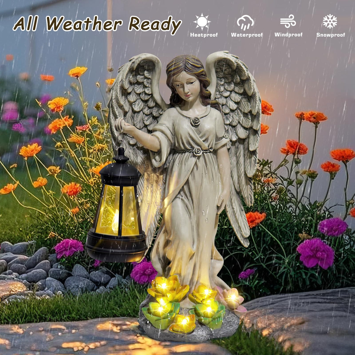 NBQQ Angel lantern with hook for versatile hanging display