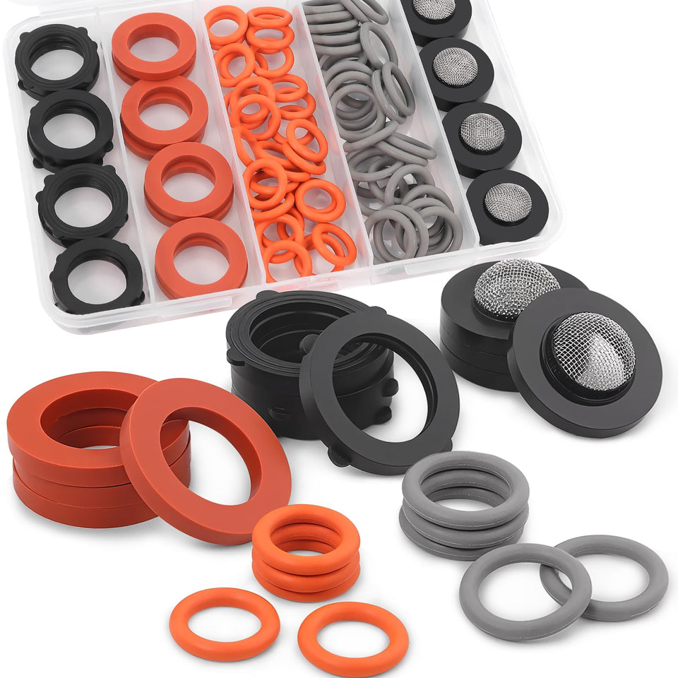 NBRINGO 84-piece O-Rings and Washers Kit packaging, complete leak-prevention set