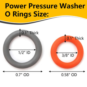 NBRINGO orange 1-4-inch QD O-rings close-up for quick replacement