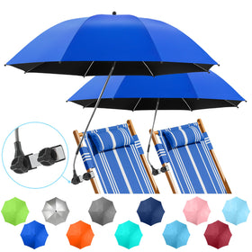 NBtoUS 2-pack azure blue chair umbrella provides instant shade.